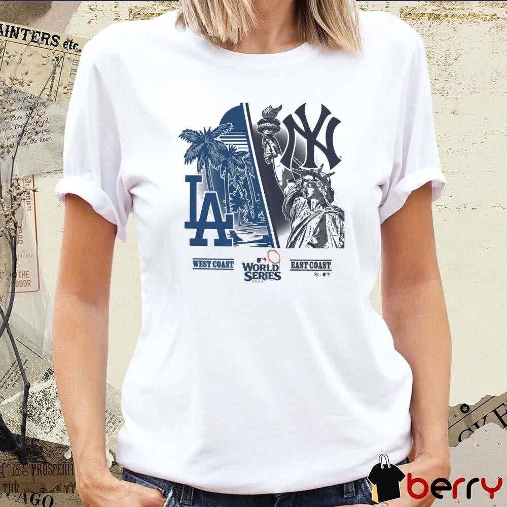 2024 East Coast Los Angeles Dodgers vs. West Coast New York Yankees MLB World Series Vintage t-shirt