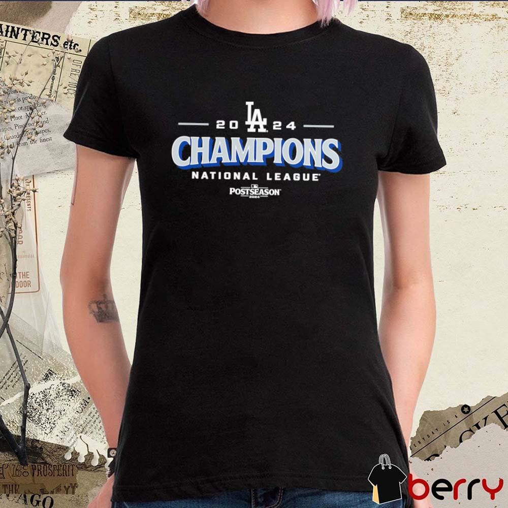 2024 Los Angeles Dodgers Black National League Champions MLB Postseason t-shirt