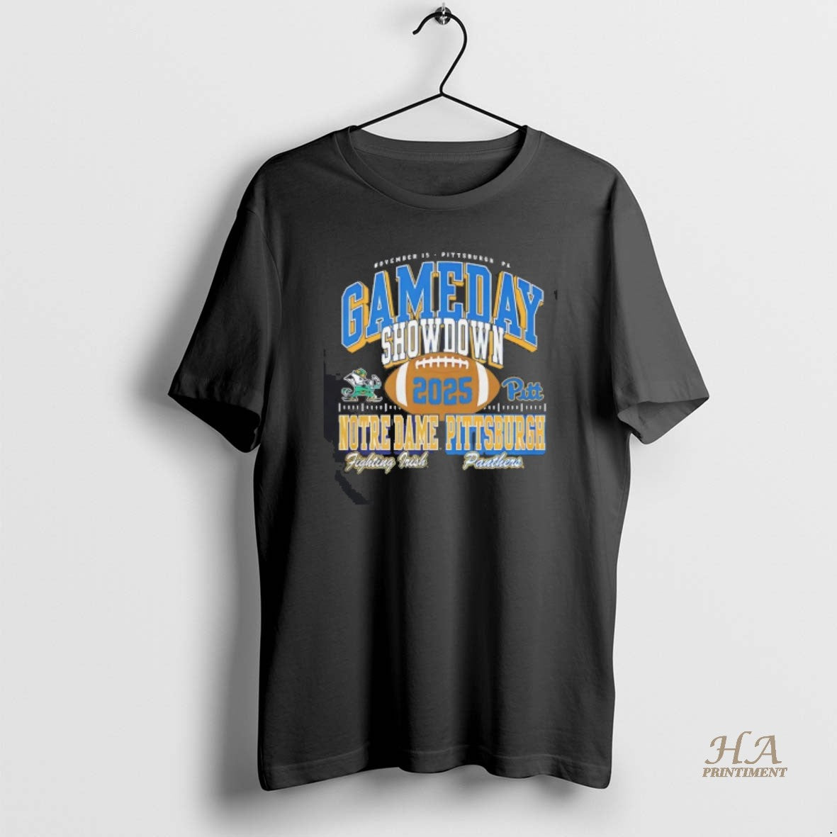 Official 2025 Gameday Showdown Pitt Panthers Football Vs Notre Dame Fighting Irish T-Shirts, Hoodie, Sweatshirt