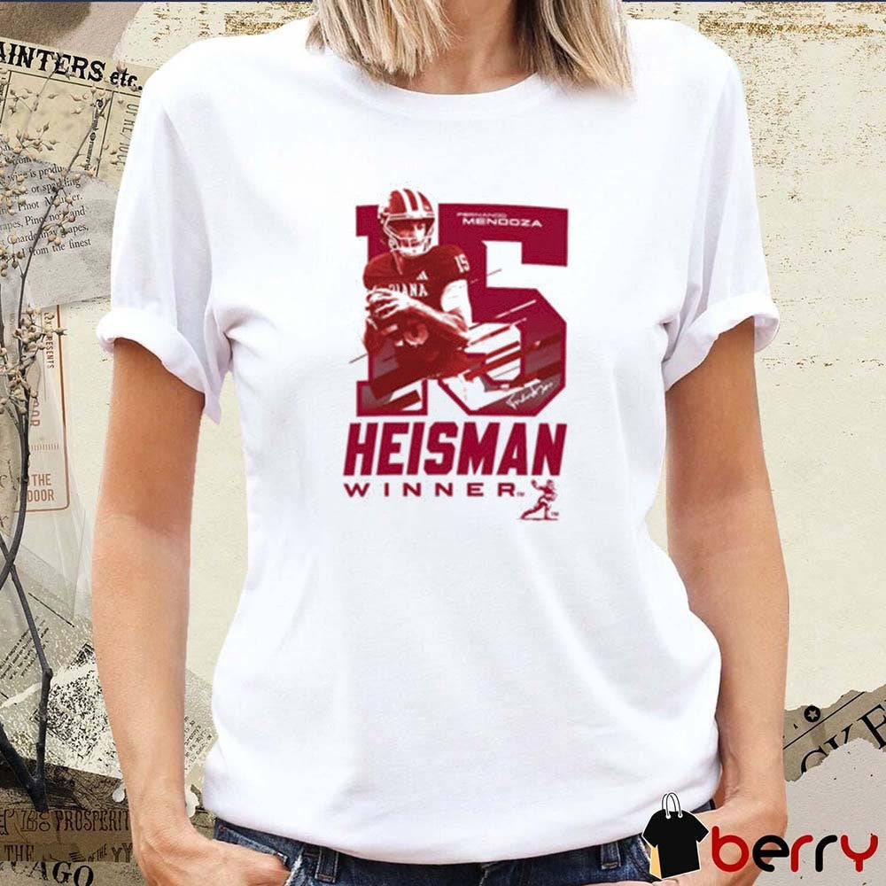 2025 Indiana Hoosiers Football Heisman Winner Fernando Mendoza Graphic t-shirt