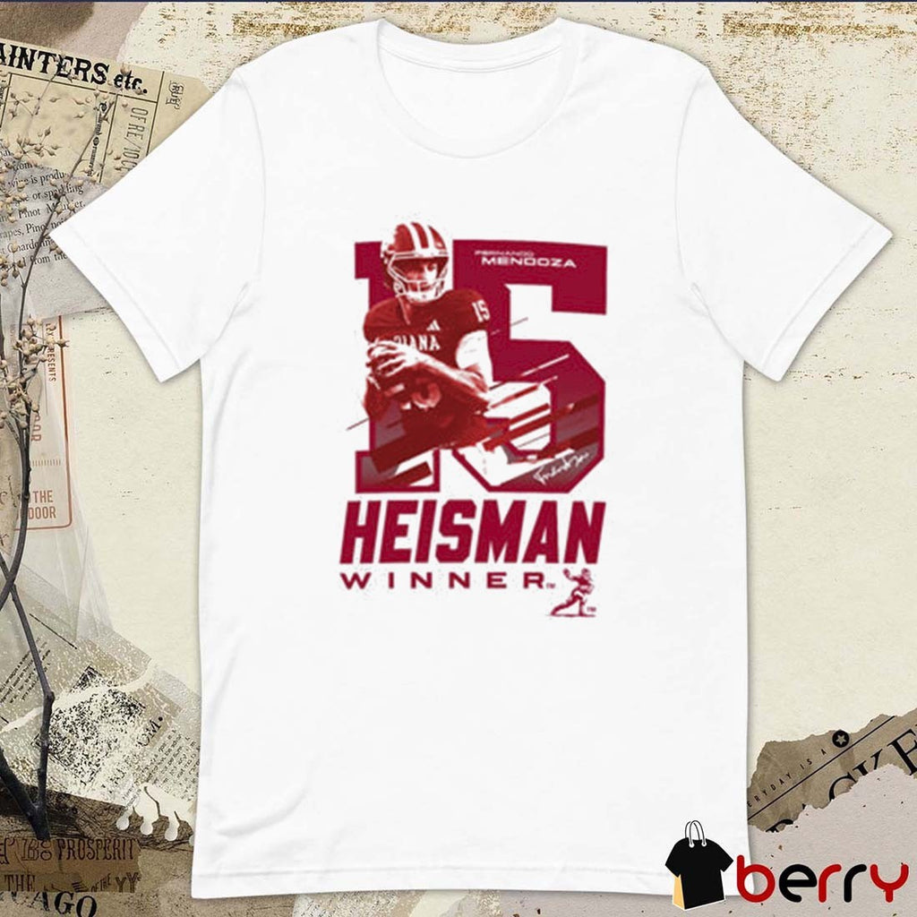 2025 Indiana Hoosiers Football Heisman Winner Fernando Mendoza Graphic t-shirt