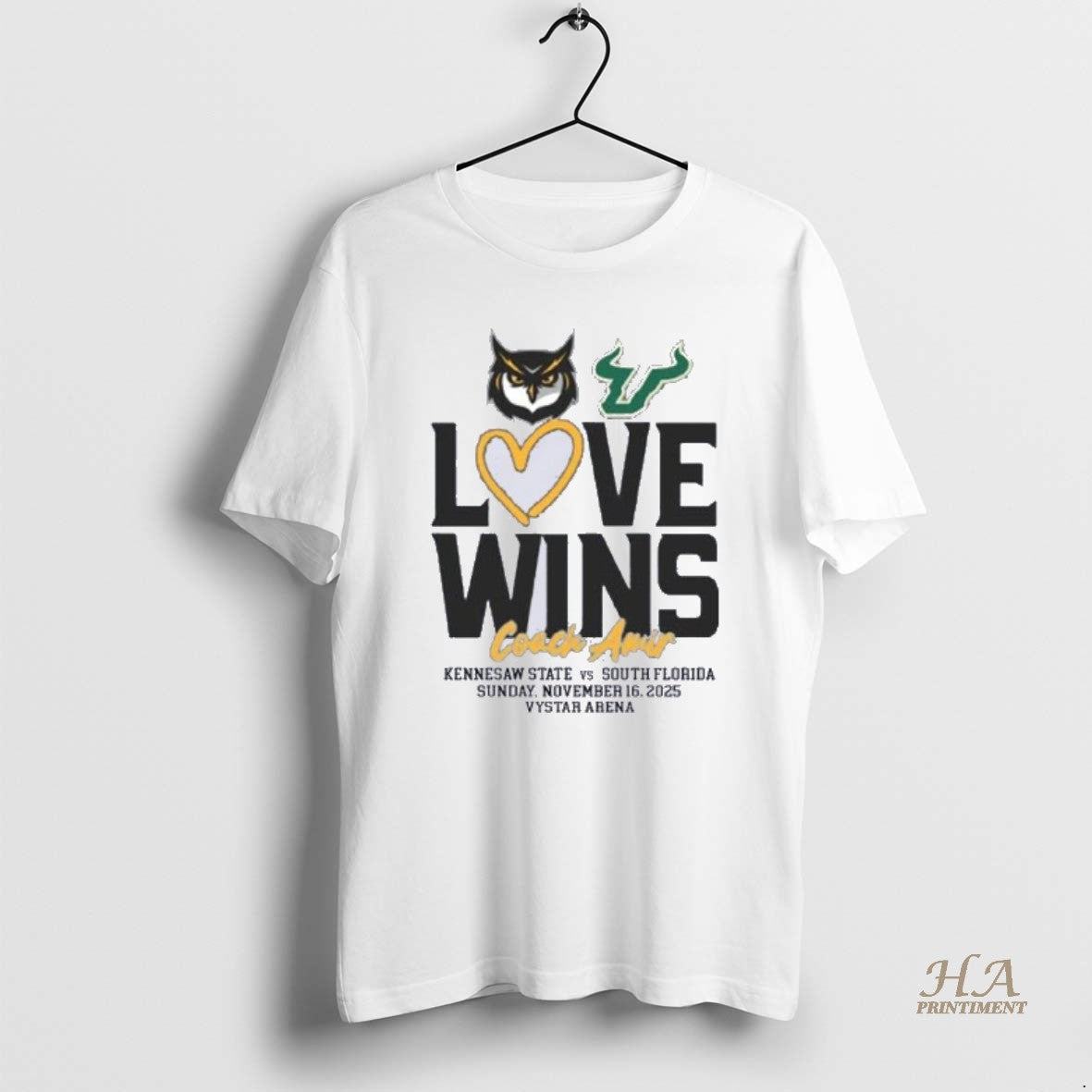 Official 2025 Usf Bulls Vs Kennesaw State Owls Love Wins Coach Amir T-Shirts, Hoodie, Sweatshirt | InkNestWear.com