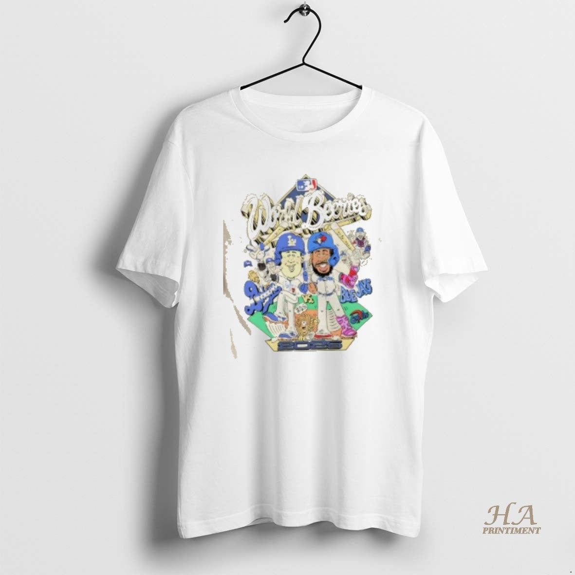Official 2025 World Beeries Los Angeles Dodgers Vs Toronto Blue Jays Caricature T-Shirts, Hoodie, Sweatshirt