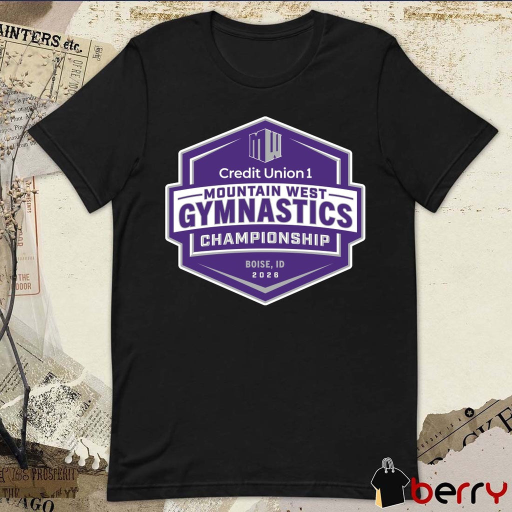 2026 Credit Union 1 Mountain West Gymnastics Championship Boise ID t-shirt