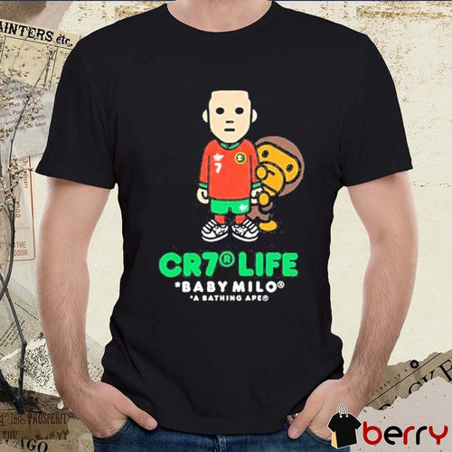 2026 Cristiano Ronaldo X BAPE CR7 Life Baby Milo A Bathing Ape t-shirt
