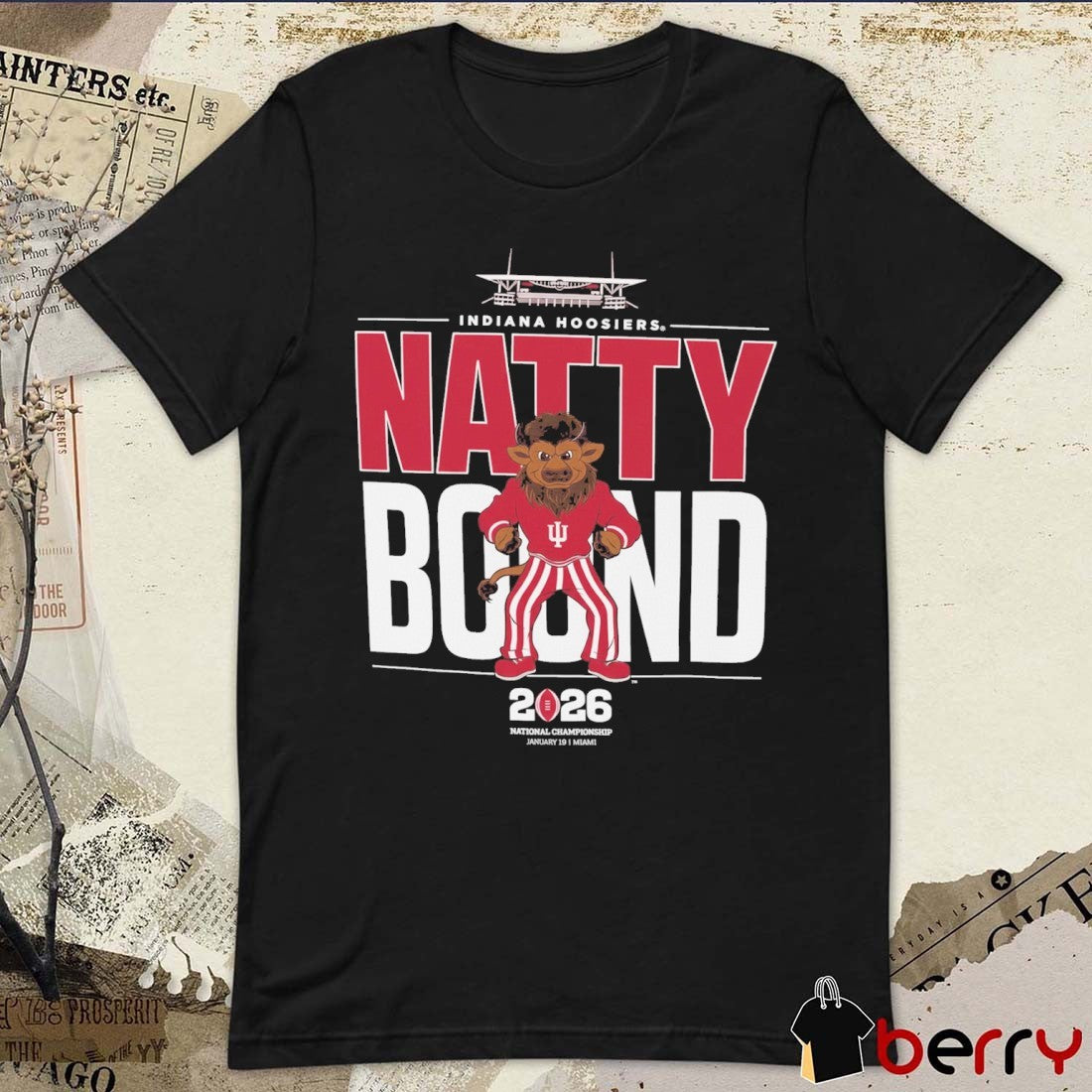 2026 Indiana Hoosiers CFP Natty Bound Bison Mascot Football Hoodie and t-shirt