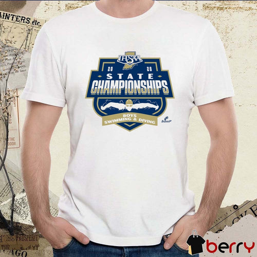 2026 Logo IHSAA Boys Swimming & Diving State Championships t-shirt
