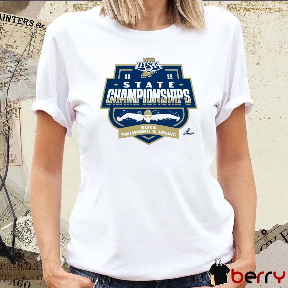 2026 Logo IHSAA Boys Swimming & Diving State Championships t-shirt