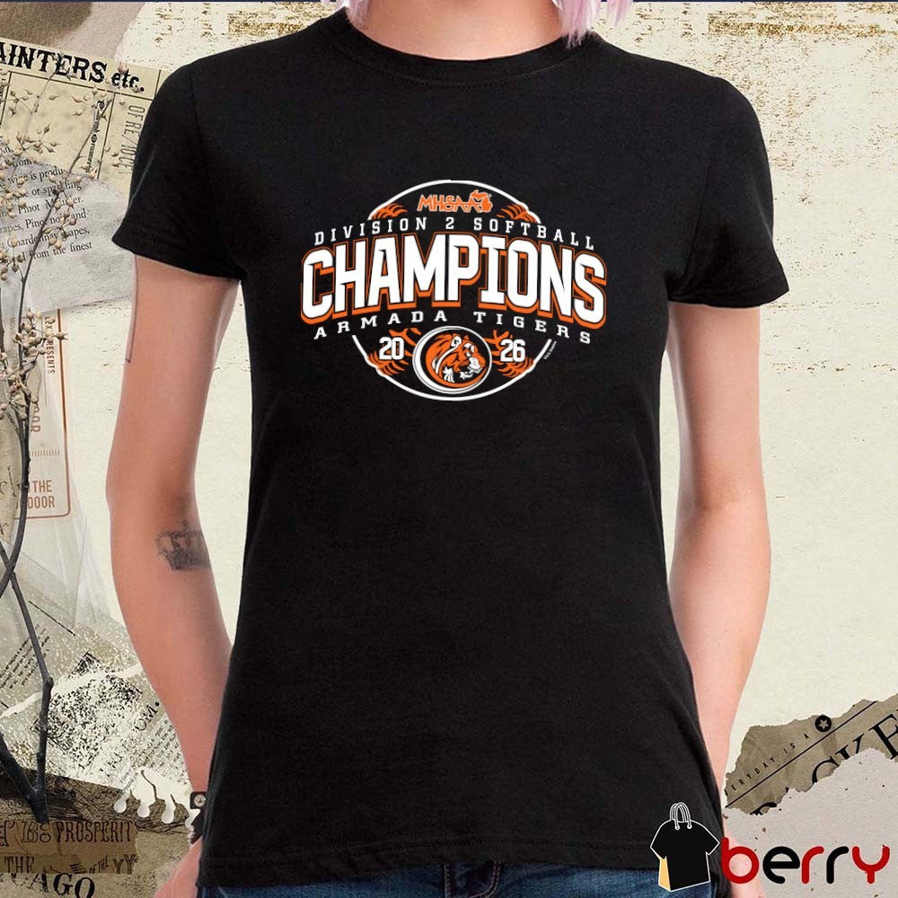 2026 MHSAA Softball DII Champions Armada Tigers t-shirt