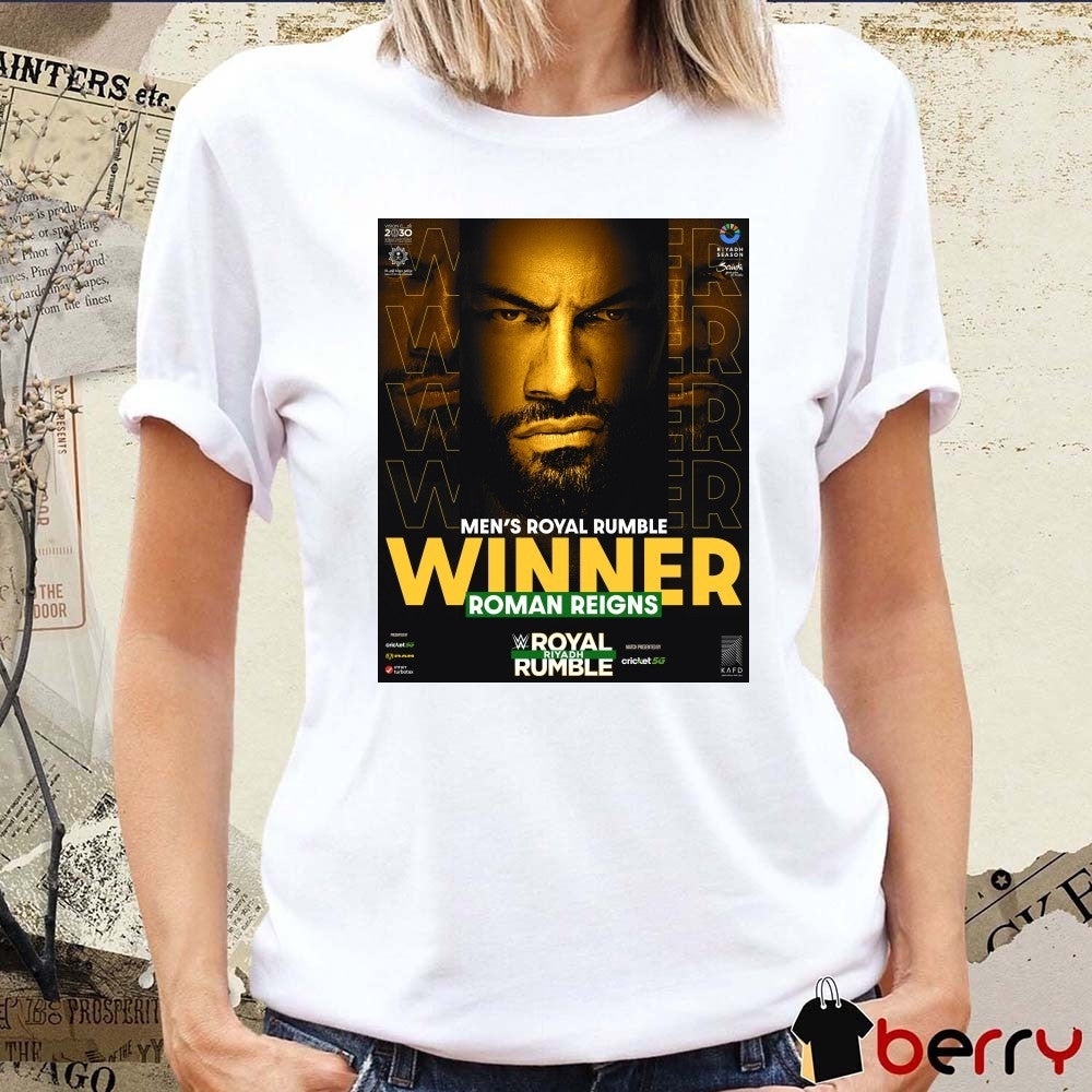 2026 Men’s Royal Rumble Winner WWE Roman Reigns Poster t-shirt