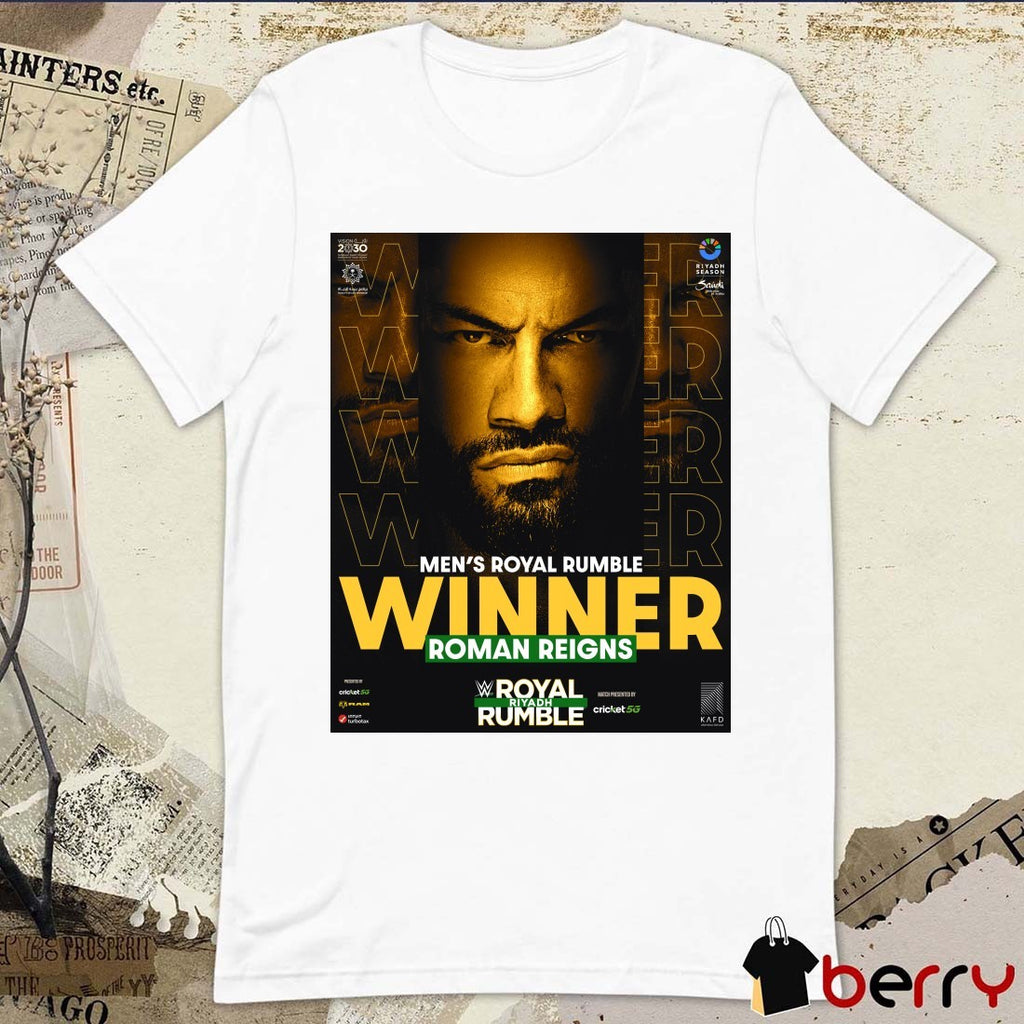 2026 Men’s Royal Rumble Winner WWE Roman Reigns Poster t-shirt