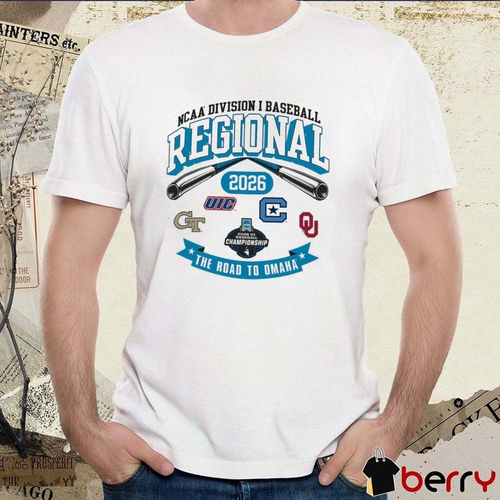 2026 NCAA Division I Baseball Regional Georgia Tech The Road To Omaha Logos t-shirt