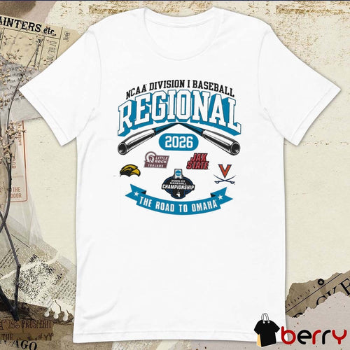 2026 NCAA Division I Baseball Regional Southern Mississippi The Road To Omaha Logos t-shirt