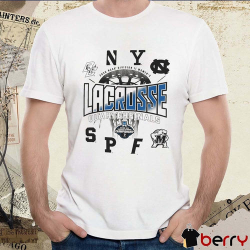 2026 NCAA Division I Men’s Lacrosse Championship Quarterfinals Teams Black and White Logo t-shirt