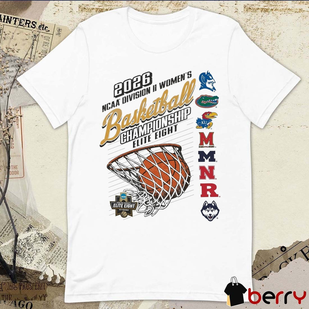 2026 NCAA Division II Women’s Basketball Championship Elite Eight Pittsburgh Logos t-shirt