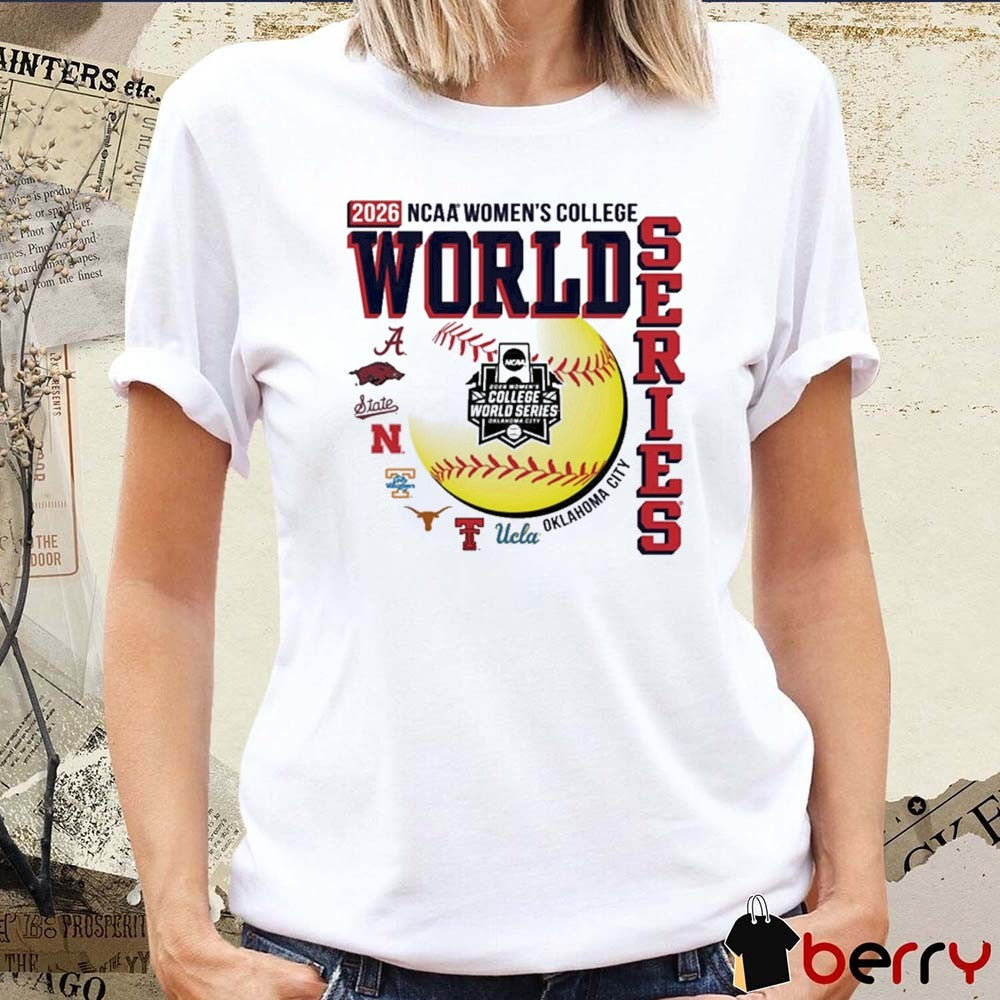 2026 NCAA Women’s College World Series 8 Team Oklahoma City Logos t-shirt