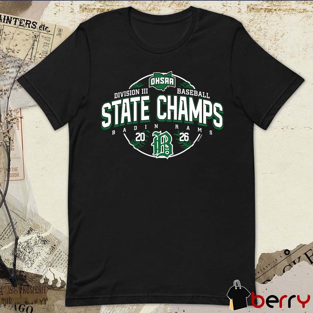 2026 OHSAA Baseball DIII State Champions Badin Rams t-shirt