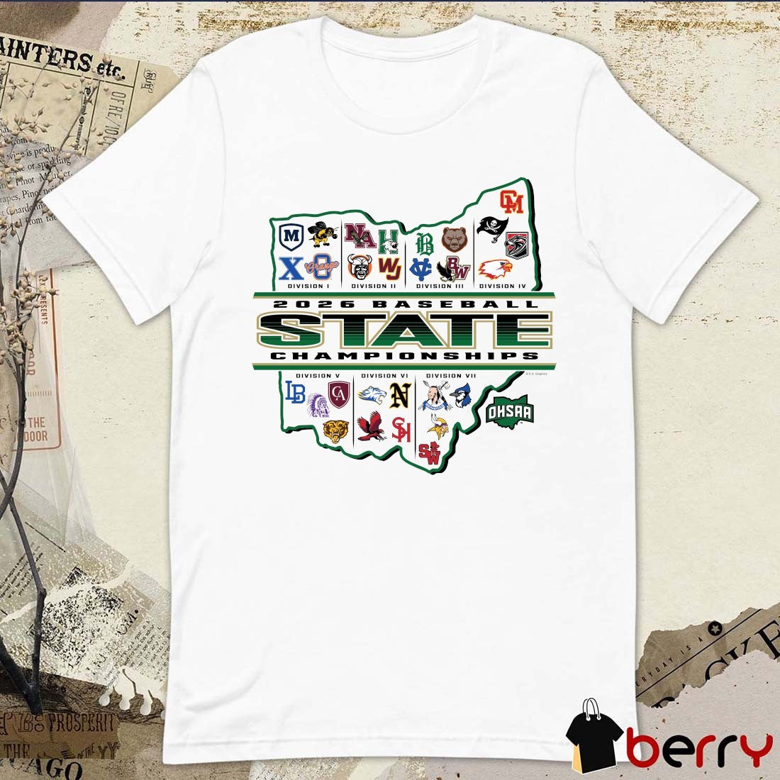 2026 OHSAA Baseball State Championships Division I – VII t-shirt