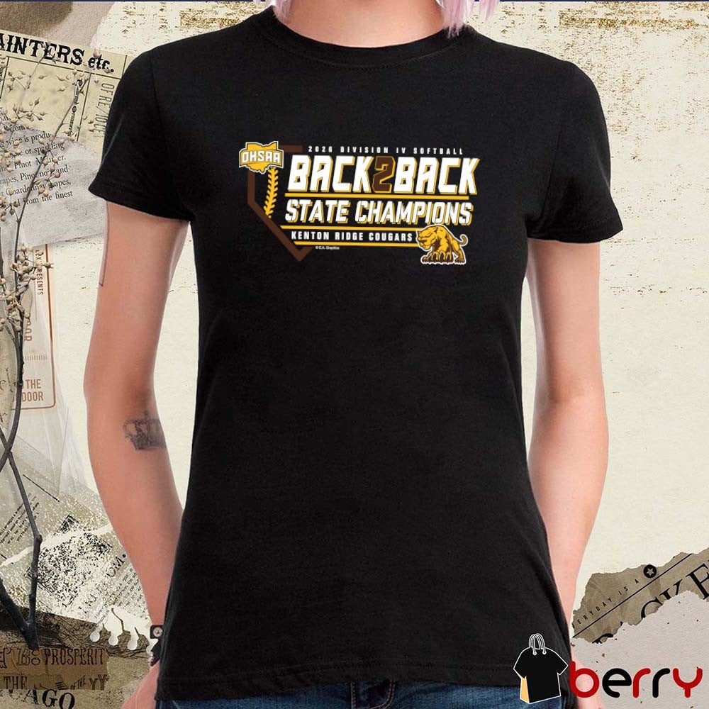 2026 OHSAA Softball DIV Back 2 Back State Champions Kenton Ridge Cougars t-shirt