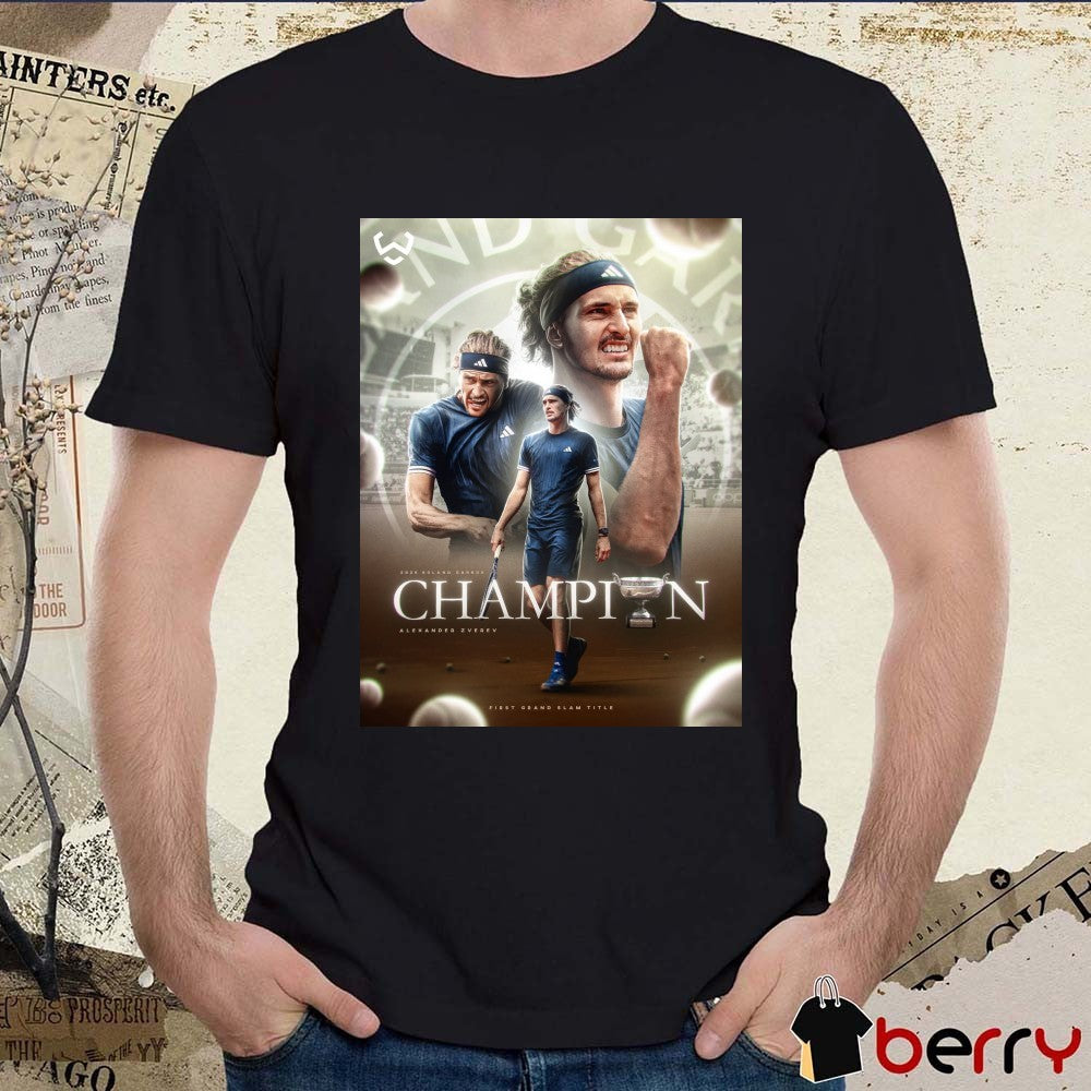 2026 Roland Garros Champion Alexander Zverev First Grand Slam Title WarmUp Poster t-shirt