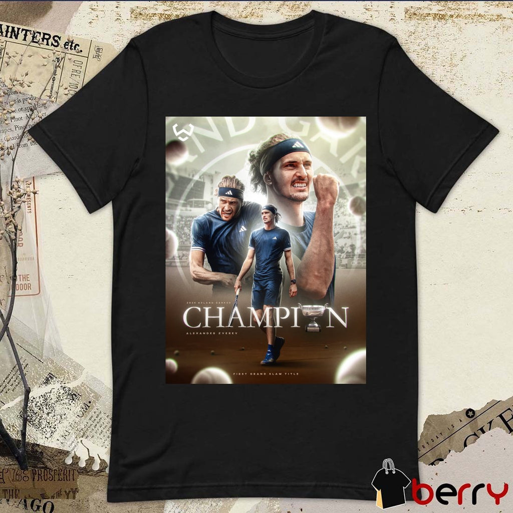 2026 Roland Garros Champion Alexander Zverev First Grand Slam Title WarmUp Poster t-shirt