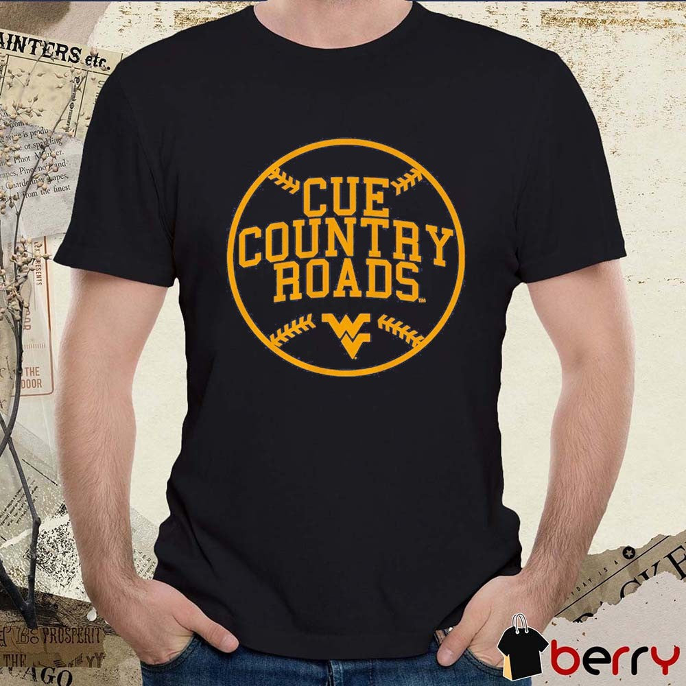 2026 West Virginia Mountaineers Baseball Cue Country Roads t-shirt