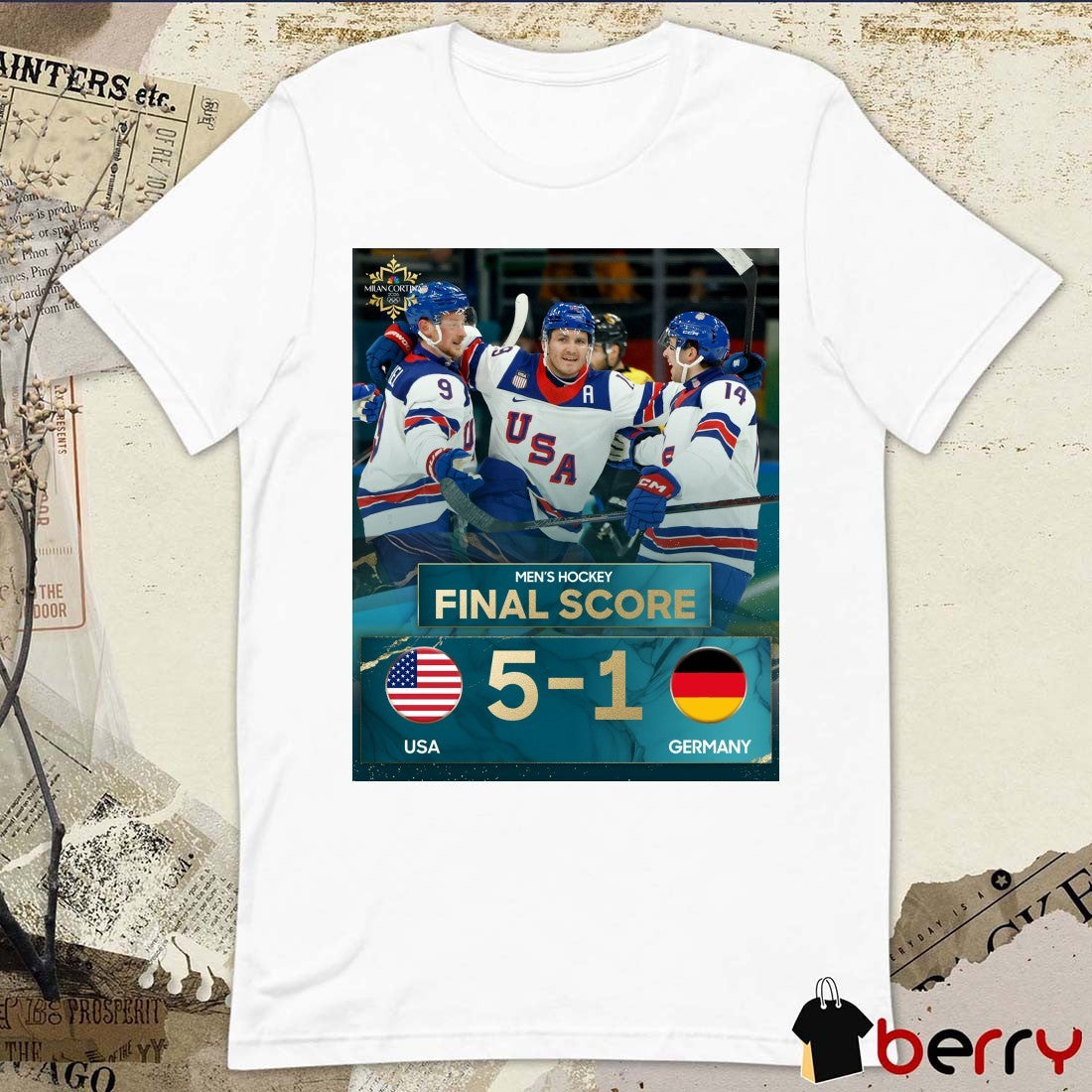 2026 Winter Olympics United States Defeated Germany With A Final Score Of 5-1 t-shirt