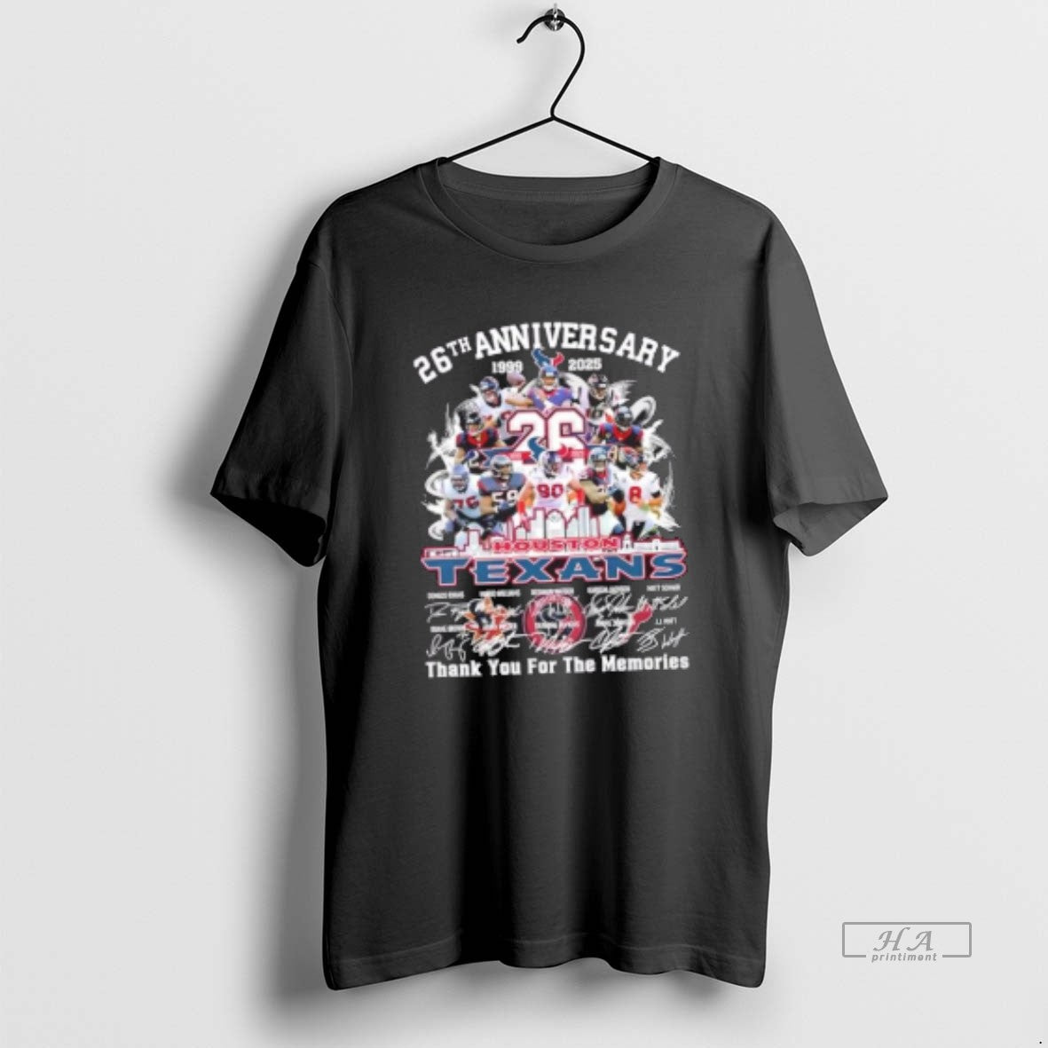Official 26th Anniversary 1999 2025 Houston Texans Legends Thank You Memories Signatures T-Shirts, Hoodie, Sweatshirt