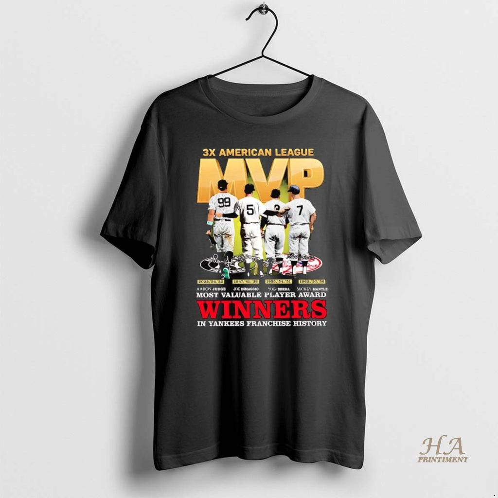 Official 3x American League Mvp Winners In Yankees Franchise History T-Shirts, Hoodie, Sweatshirt | InkNestWear.com