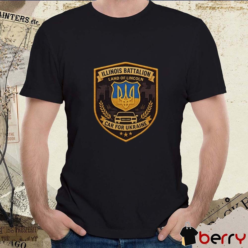 50 States Car For Ukraine Illinois Battalion Land Of Lincoln t-shirt