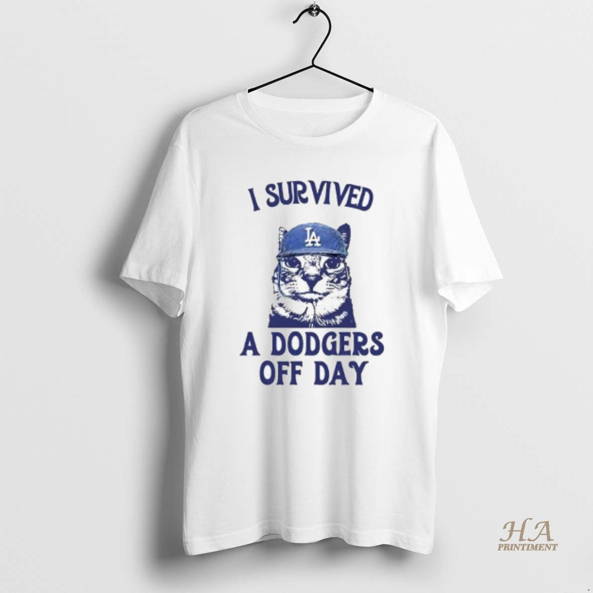 Official A Dodgers Day Off I Survived Cat Meme T-Shirts, Hoodie, Sweatshirt | InkNestWear.com
