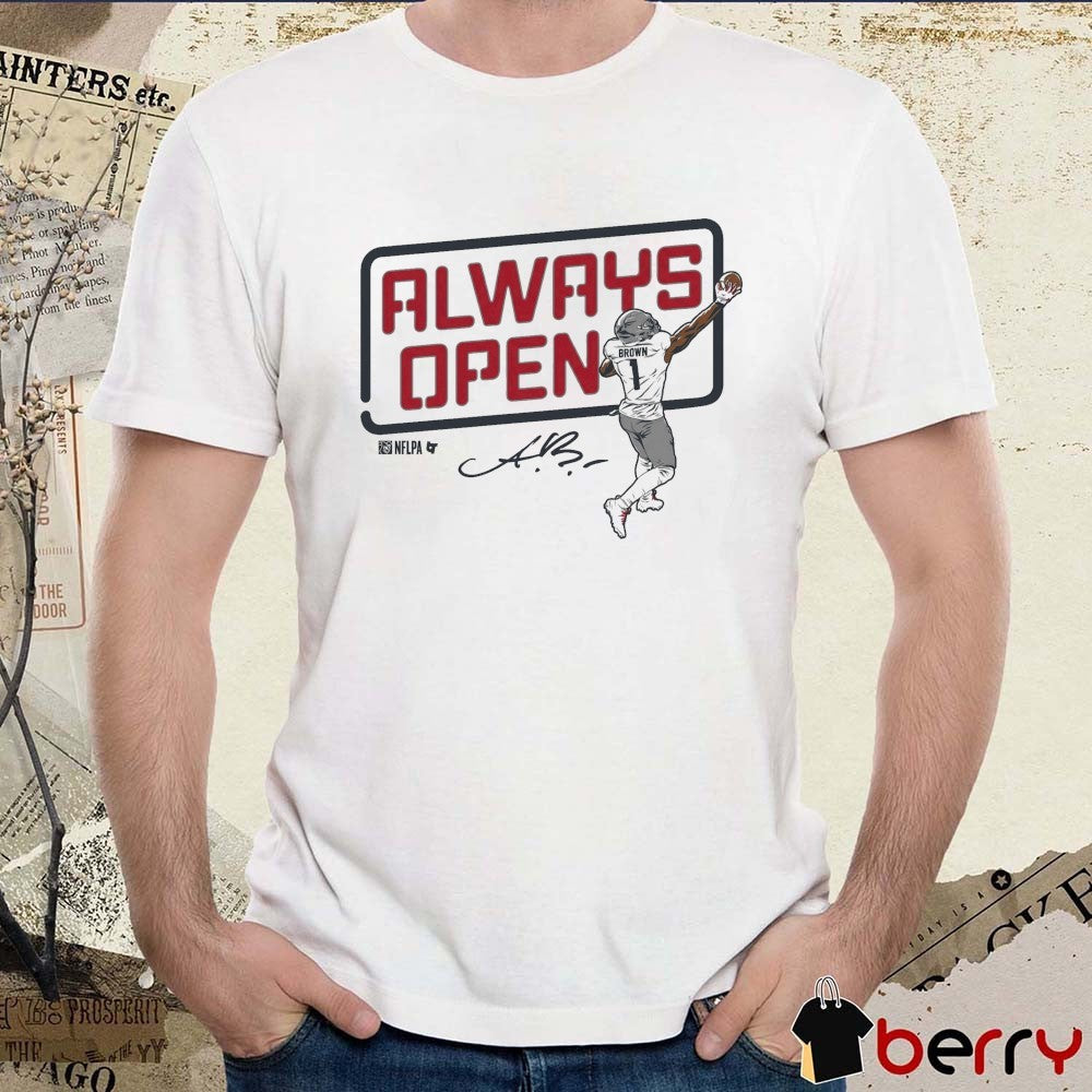 A.J. Brown Always Open New England Patriots NHL Signature t-shirt