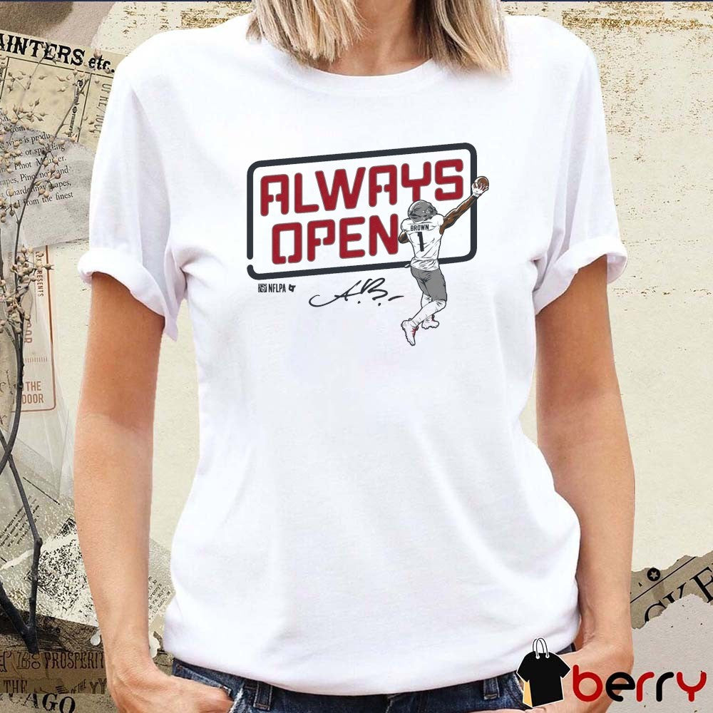 A.J. Brown Always Open New England Patriots NHL Signature t-shirt