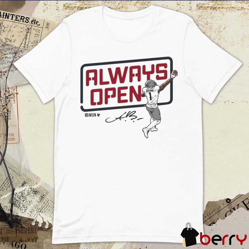 A.J. Brown Always Open New England Patriots NHL Signature t-shirt