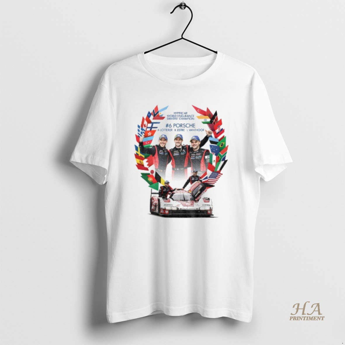 Official A Lotterer K Estre L Vanthoor Hypercar World Endurance Drivers Champion 2024 6 Porsche T-Shirts, Hoodie, Sweatshirt