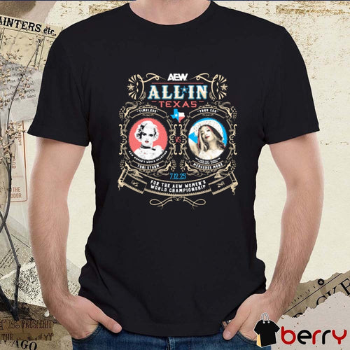 AEW All In 2025 Matchup Toni Storm vs Mercedes Moné 7.12 For The AEW Women’s World Championship t-shirt