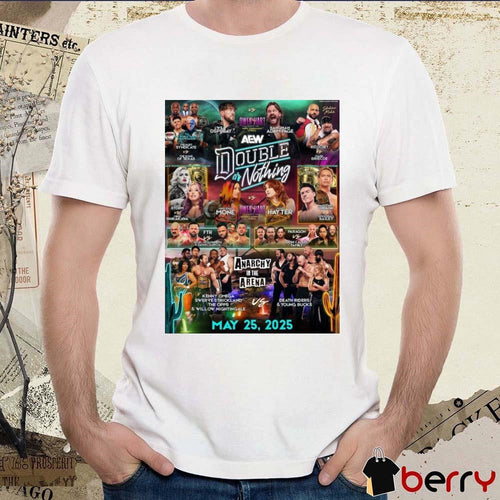AEW Double or Nothing 2025 Anarchy in the arena May 25 2025 neon light Poster t-shirt