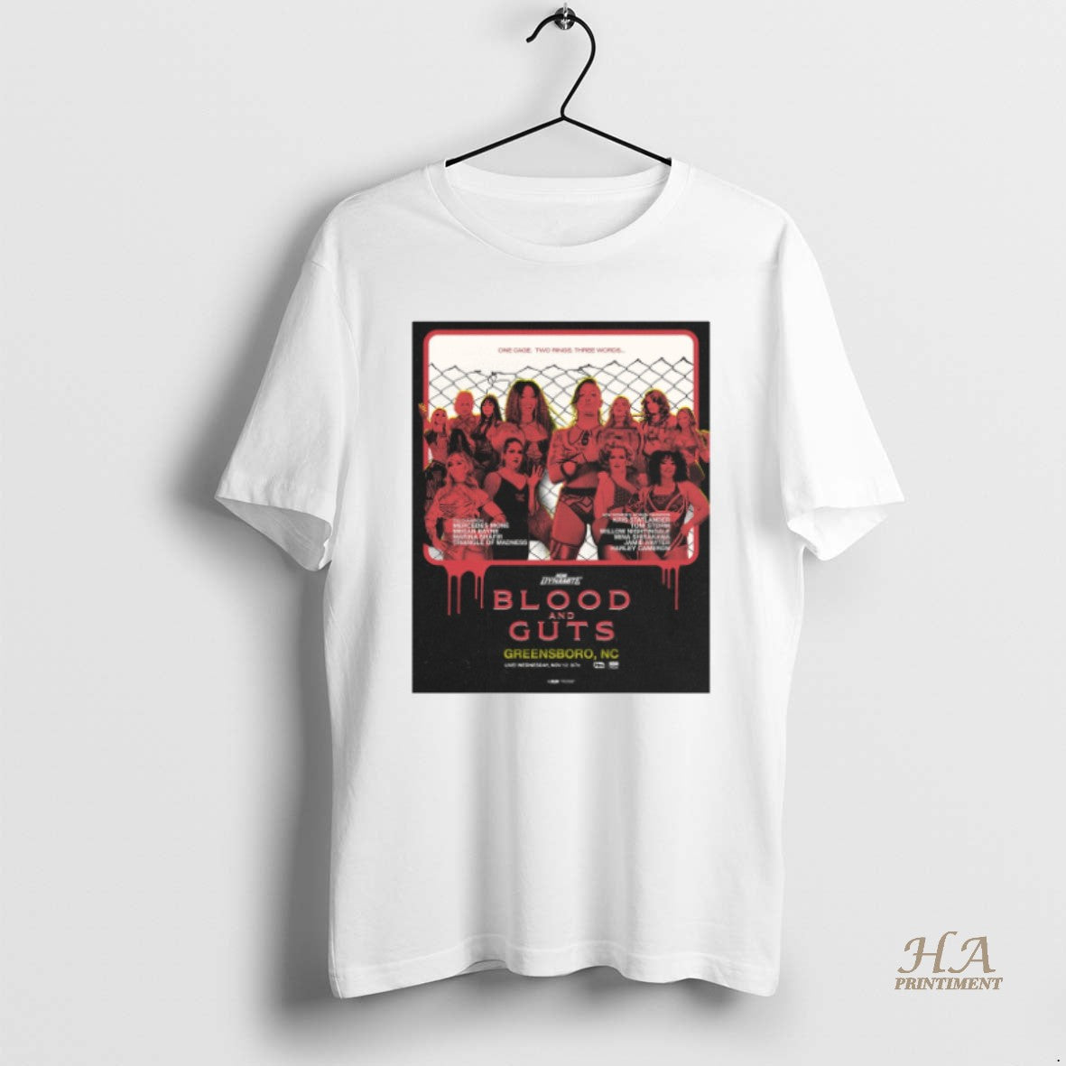 Official Aew Dynamite Blood And Guts Greensboro Nc November 12 2025 T-Shirts, Hoodie, Sweatshirt | InkNestWear.com
