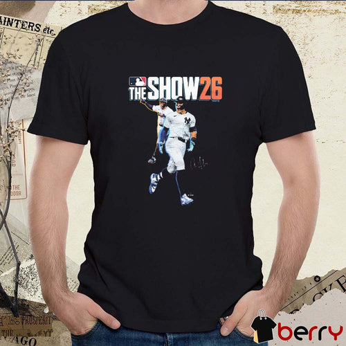 Aaron Judge MLB The Show 26 Cover New York Yankees Signature t-shirt