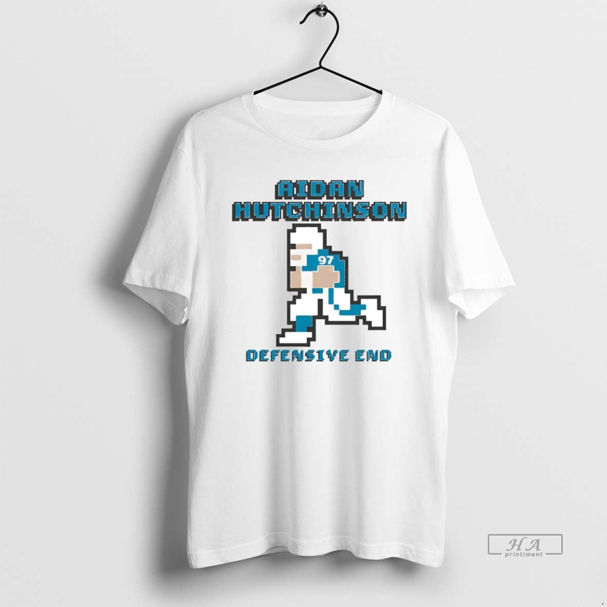 Official Aidan Hutchinson Defensive End Ball Pixel Lions