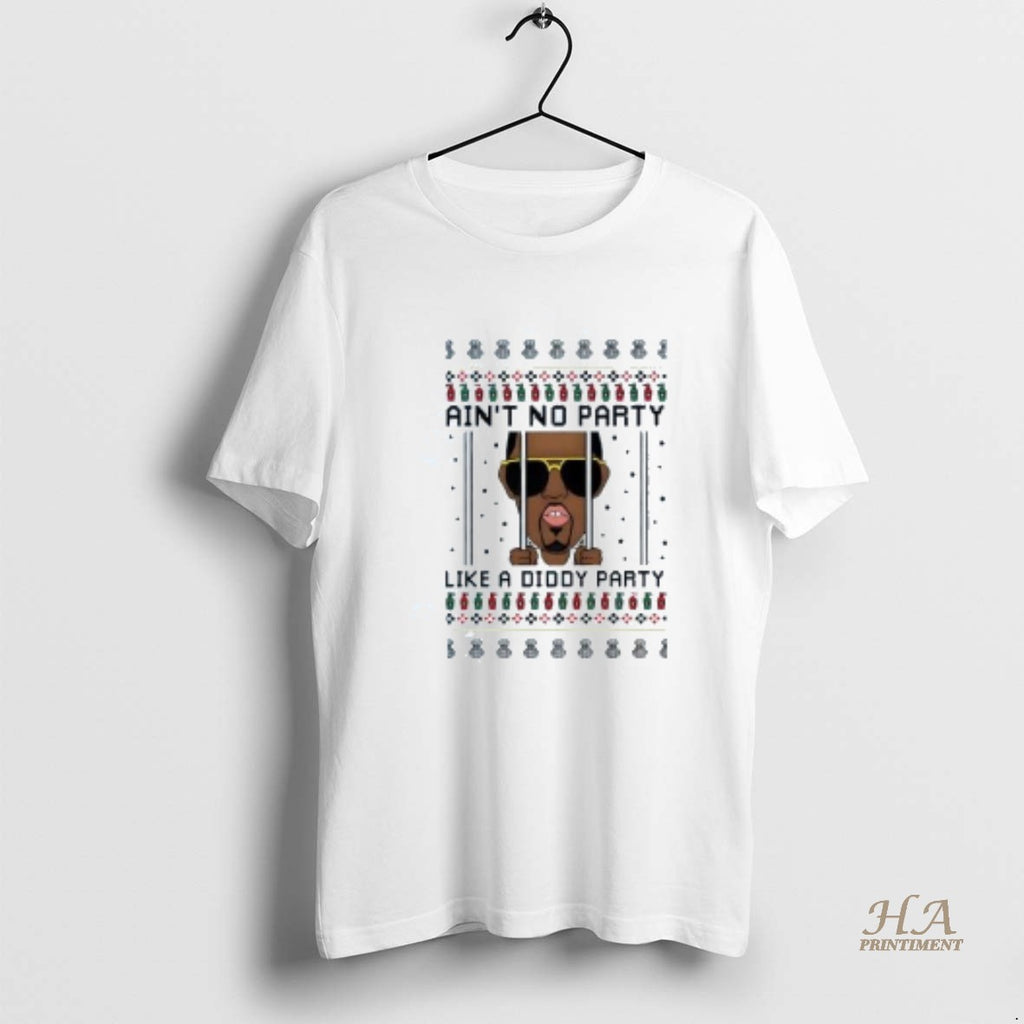 Official Aint No Party Like A Diddy Jail Party Ugly Christmas T-Shirts, Hoodie, Sweatshirt | InkNestWear.com