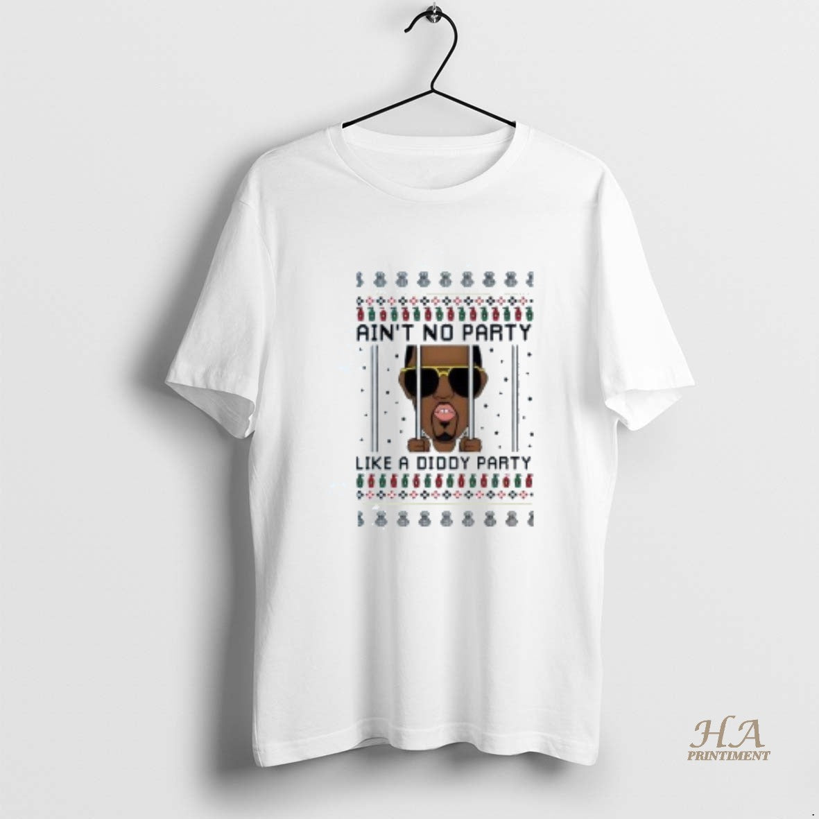 Official Aint No Party Like A Diddy Jail Party Ugly Christmas T-Shirts, Hoodie, Sweatshirt | InkNestWear.com