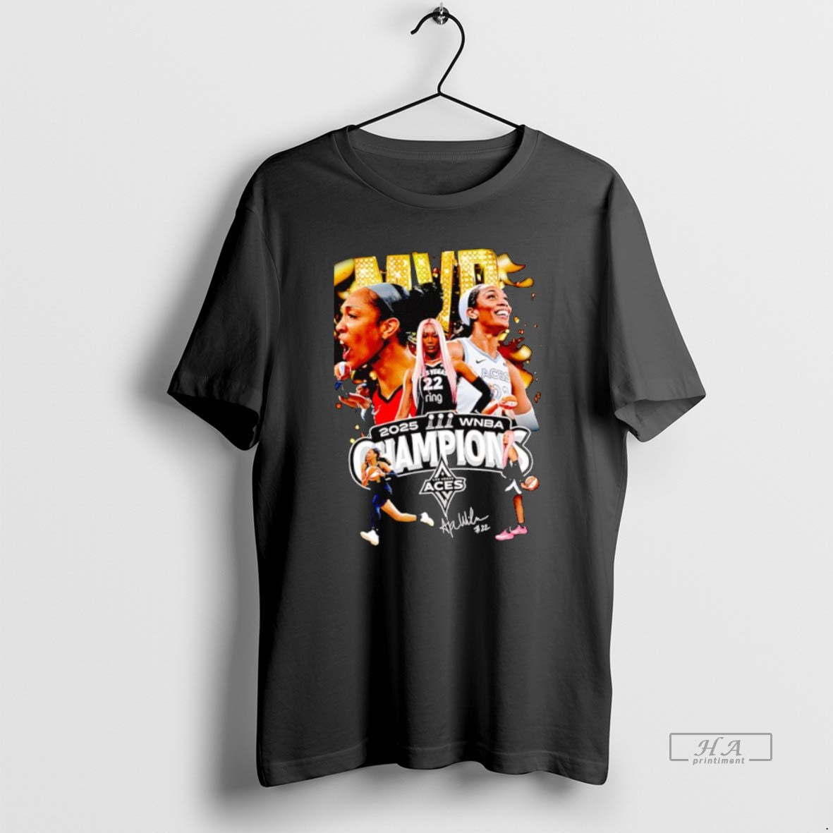 Official Aja Wilson Mvp Las Vegas Aces Champions Wnba 2025 Signature