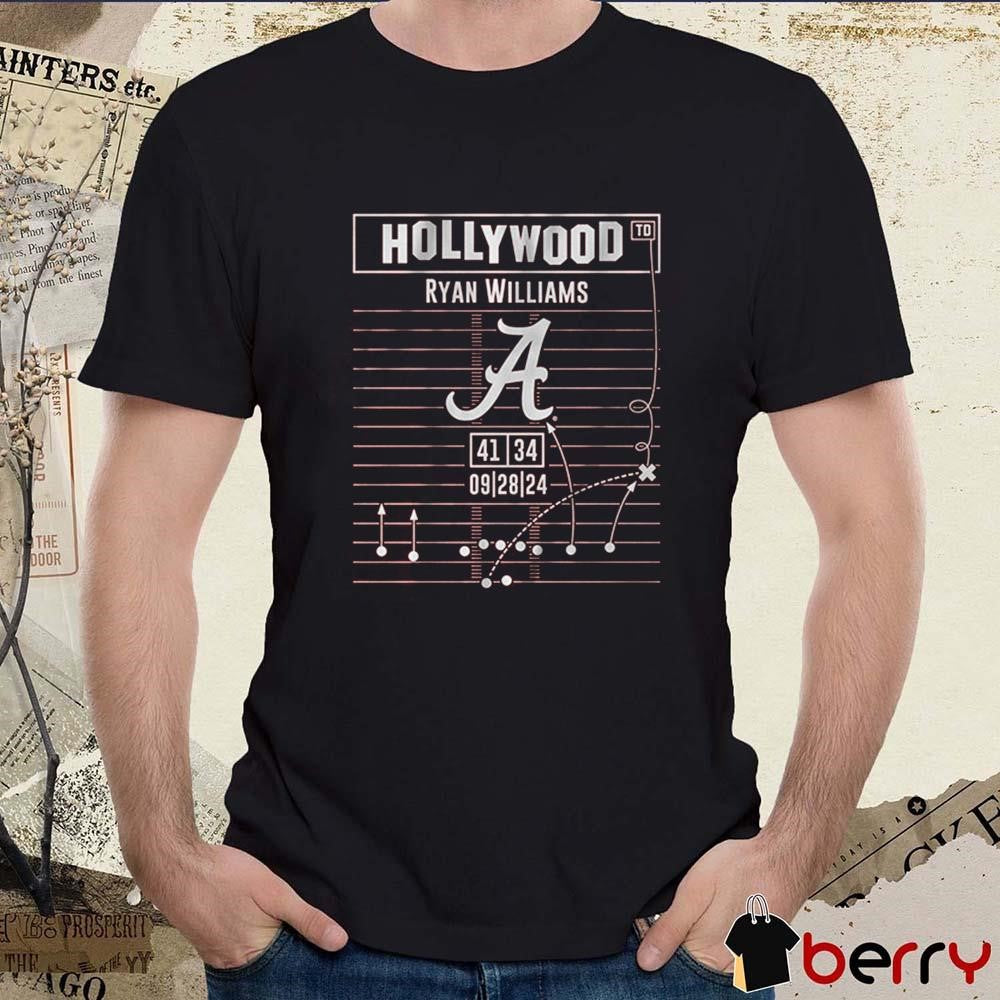 Alabama Football Ryan Williams Hollywood Ending Play Diagram 2024 t-shirt
