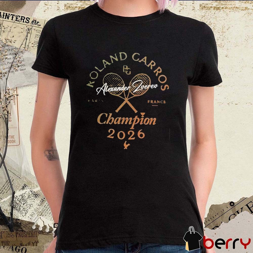 Alexander Zverev Roland Garros 2026 Champion Tennis Paris France t-shirt