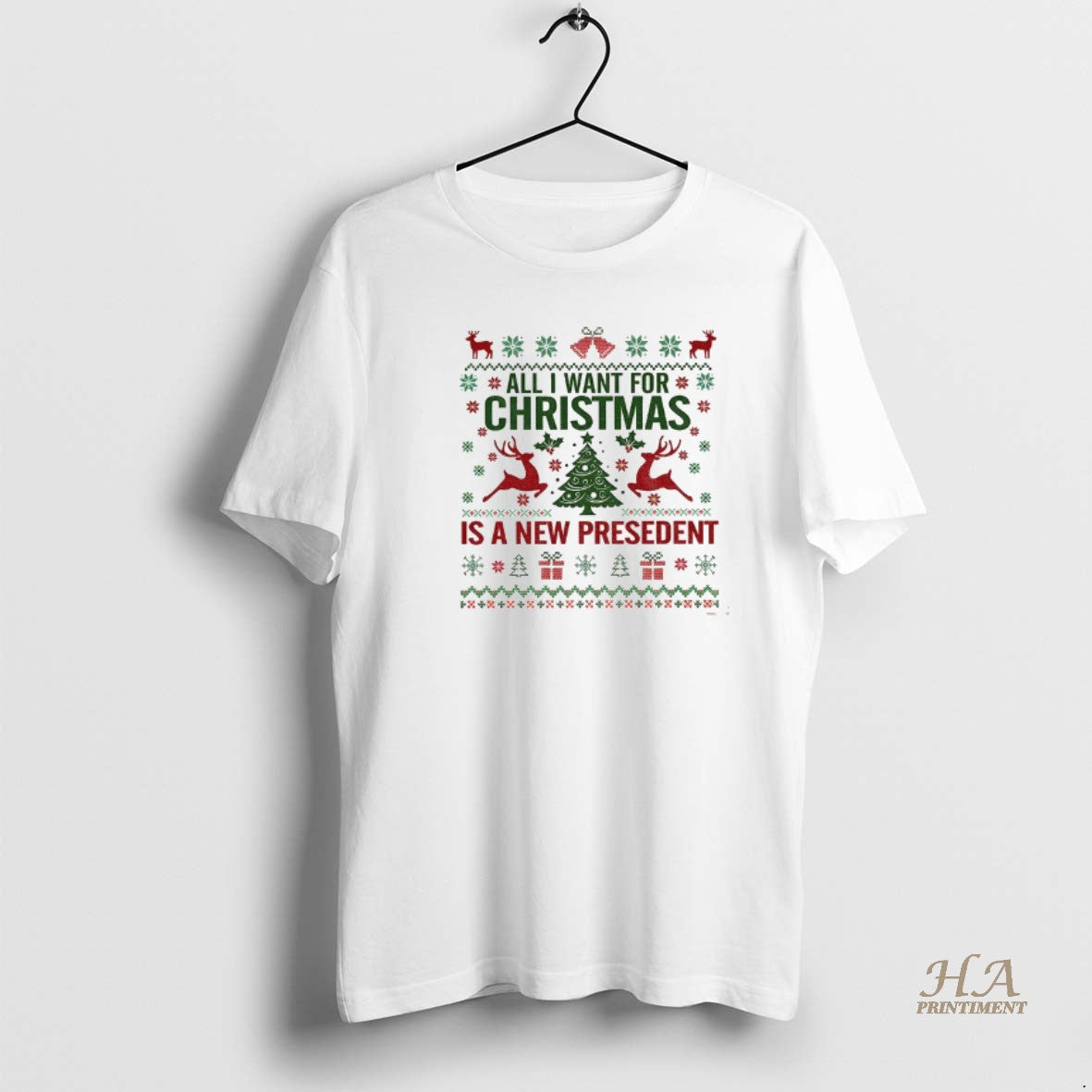 Official All I Want For Christmas Is A New President Anti Trump Christmas T-Shirts, Hoodie, Sweatshirt | InkNestWear.com