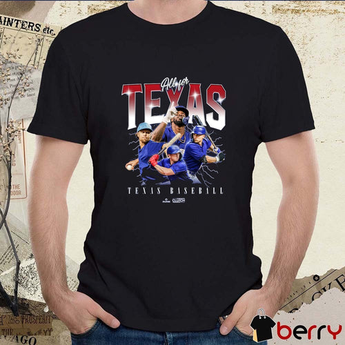 All for Texas MLBPA Texas Rangers Baseball Graphic t-shirt