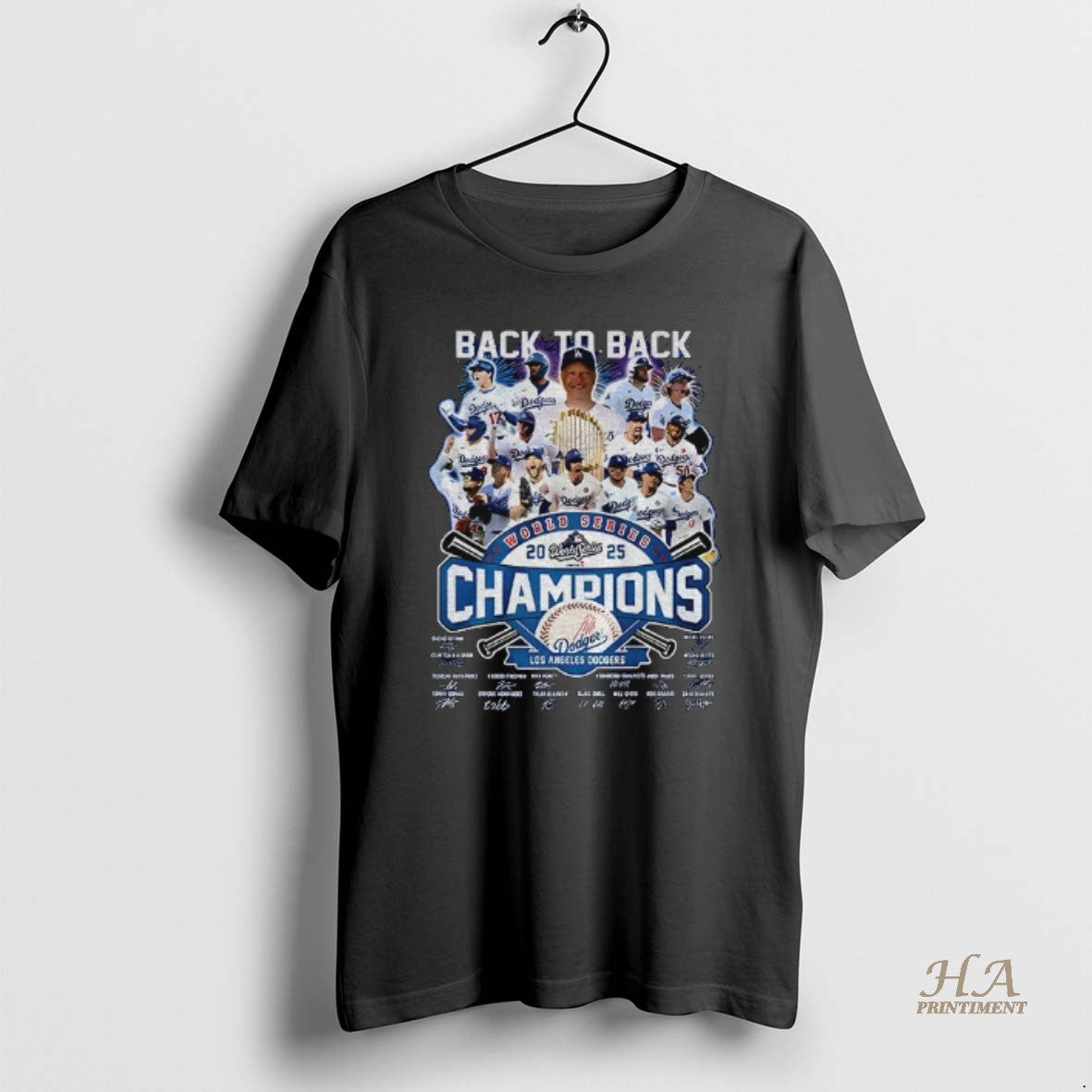 Official All Team Back To Back World Series 2025 Champions Los Angeles Dodgers Mlb Signatures T-Shirts, Hoodie, Sweatshirt