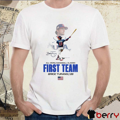 All-world Baseball Classic First Team Brice Turang Team USA Signature t-shirt