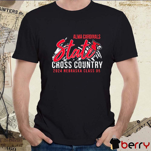 Alma Cardinals State Cross Country 2024 Nebraska Class D5 t-shirt